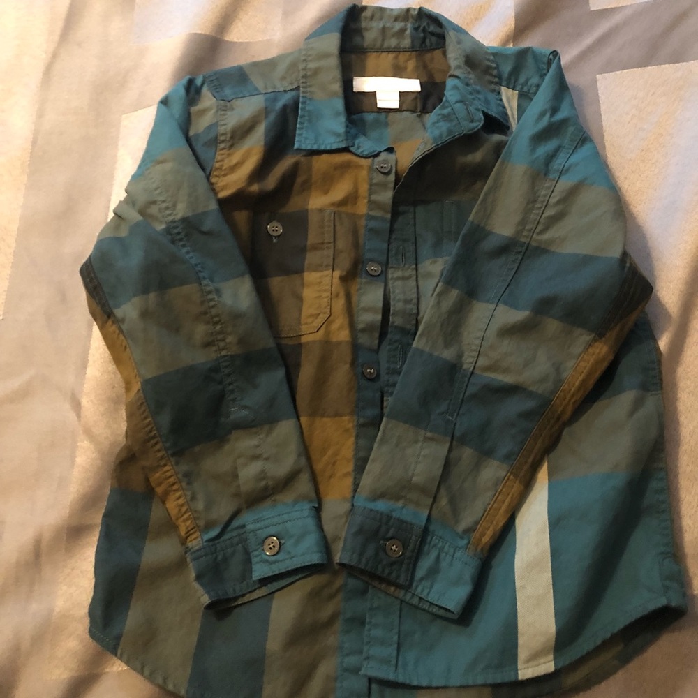 Boys Burberry Button Shirt